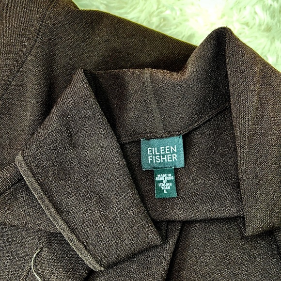 EILEEN FISHER WOMENS BROWN BUTTON FRONT CARDIGAN SWEATER L - Picture 10 of 14